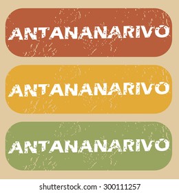 Antananarivo on colored background