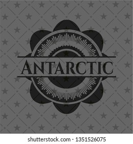 Antarctic black emblem. Vintage.
