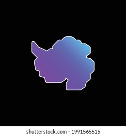 Icono de vector de gradiente azul antártico