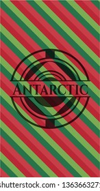 Antarctic christmas style badge..