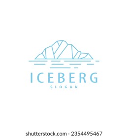 Antarctic Cold Mountain Iceberg Logo Design, Simple Vector Template Symbol Illustration