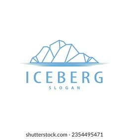 Antarctic Cold Mountain Iceberg Logo Design, Simple Vector Template Symbol Illustration