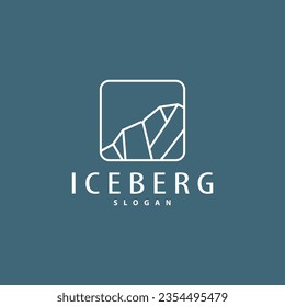 Antarctic Cold Mountain Iceberg Logo Design, Simple Vector Template Symbol Illustration