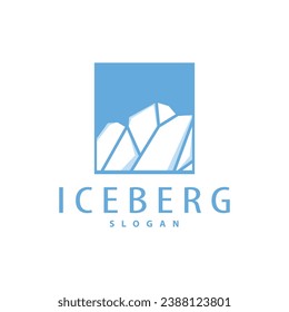 Antarctic Cold Mountain Iceberg Logo Design, Simple Vector Template Symbol Illustration