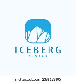 Antarctic Cold Mountain Iceberg Logo Design, Simple Vector Template Symbol Illustration
