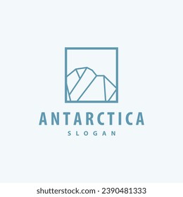 Antarctic Cold Mountain Iceberg Logo Design, Simple Vector Template Symbol Illustration