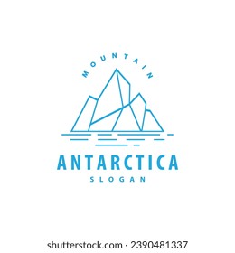 Antarctic Cold Mountain Iceberg Logo Design, Simple Vector Template Symbol Illustration