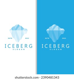 Antarctic Cold Mountain Iceberg Logo Design, Simple Vector Template Symbol Illustration