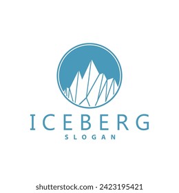 Antarctic Cold Mountain Iceberg Logo Design, Simple Vector Template Symbol Illustration