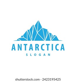 Antarctic Cold Mountain Iceberg Logo Design, Simple Vector Template Symbol Illustration