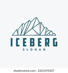 Antarctic Cold Mountain Iceberg Logo Design, Simple Vector Template Symbol Illustration