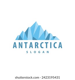 Antarctic Cold Mountain Iceberg Logo Design, Simple Vector Template Symbol Illustration