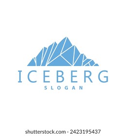 Antarctic Cold Mountain Iceberg Logo Design, Simple Vector Template Symbol Illustration