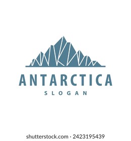 Antarctic Cold Mountain Iceberg Logo Design, Simple Vector Template Symbol Illustration