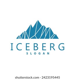 Antarctic Cold Mountain Iceberg Logo Design, Simple Vector Template Symbol Illustration