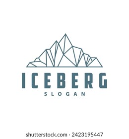 Antarctic Cold Mountain Iceberg Logo Design, Simple Vector Template Symbol Illustration