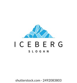 Antarctic Cold Mountain Iceberg Logo Design, Simple Vector Template Symbol Illustration