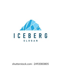 Antarctic Cold Mountain Iceberg Logo Design, Simple Vector Template Symbol Illustration