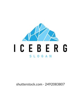 Antarctic Cold Mountain Iceberg Logo Design, Simple Vector Template Symbol Illustration