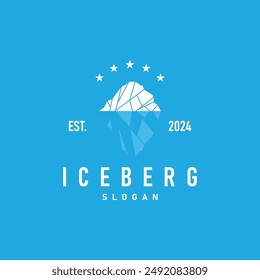 Antarctic Cold Mountain Iceberg Logo Design, Simple Vector Template Symbol Illustration