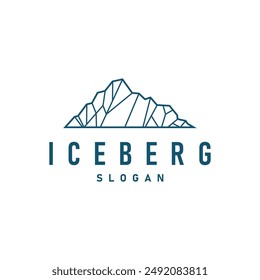 Antarctic Cold Mountain Iceberg Logo Design, Simple Vector Template Symbol Illustration