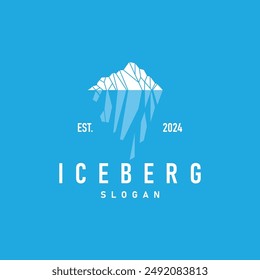 Antarctic Cold Mountain Iceberg Logo Design, Simple Vector Template Symbol Illustration