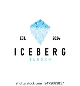 Antarctic Cold Mountain Iceberg Logo Design, Simple Vector Template Symbol Illustration