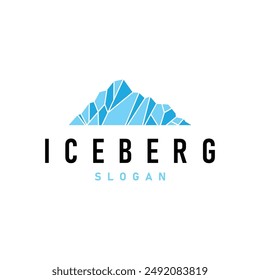 Antarctic Cold Mountain Iceberg Logo Design, Simple Vector Template Symbol Illustration