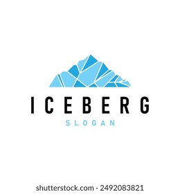 Antarctic Cold Mountain Iceberg Logo Design, Simple Vector Template Symbol Illustration