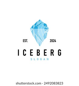 Antarctic Cold Mountain Iceberg Logo Design, Simple Vector Template Symbol Illustration