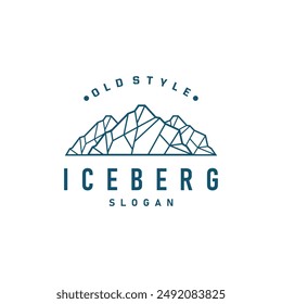 Antarctic Cold Mountain Iceberg Logo Design, Simple Vector Template Symbol Illustration