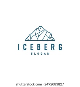 Antarctic Cold Mountain Iceberg Logo Design, Simple Vector Template Symbol Illustration