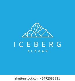 Antarctic Cold Mountain Iceberg Logo Design, Simple Vector Template Symbol Illustration