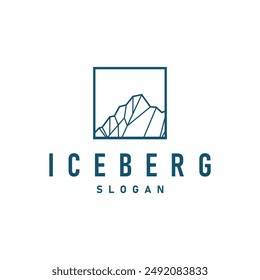 Antarctic Cold Mountain Iceberg Logo Design, Simple Vector Template Symbol Illustration