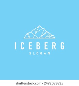 Antarctic Cold Mountain Iceberg Logo Design, Simple Vector Template Symbol Illustration