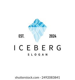 Antarctic Cold Mountain Iceberg Logo Design, Simple Vector Template Symbol Illustration