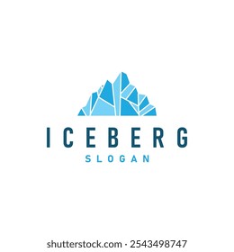 Antarctic Cold Mountain Iceberg Logo Design, Simple Vector Template Symbol Illustration