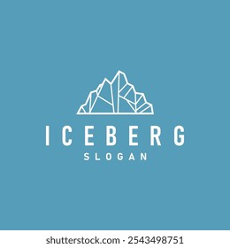 Antarctic Cold Mountain Iceberg Logo Design, Simple Vector Template Symbol Illustration