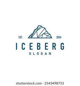 Antarctic Cold Mountain Iceberg Logo Design, Simple Vector Template Symbol Illustration