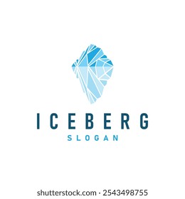 Antarctic Cold Mountain Iceberg Logo Design, Simple Vector Template Symbol Illustration