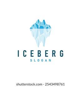 Antarctic Cold Mountain Iceberg Logo Design, Simple Vector Template Symbol Illustration