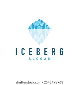 Antarctic Cold Mountain Iceberg Logo Design, Simple Vector Template Symbol Illustration