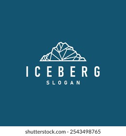 Antarctic Cold Mountain Iceberg Logo Design, Simple Vector Template Symbol Illustration