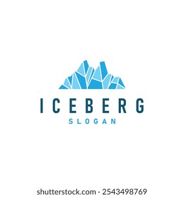 Antarctic Cold Mountain Iceberg Logo Design, Simple Vector Template Symbol Illustration