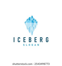 Antarctic Cold Mountain Iceberg Logo Design, Simple Vector Template Symbol Illustration