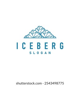 Antarctic Cold Mountain Iceberg Logo Design, Simple Vector Template Symbol Illustration