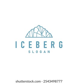 Antarctic Cold Mountain Iceberg Logo Design, Simple Vector Template Symbol Illustration