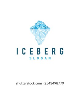 Antarctic Cold Mountain Iceberg Logo Design, Simple Vector Template Symbol Illustration