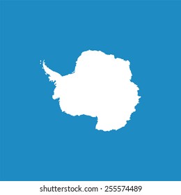 Antarctic continent highly detailed. Vector