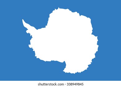 Antarctic continent highly detailed. Vector